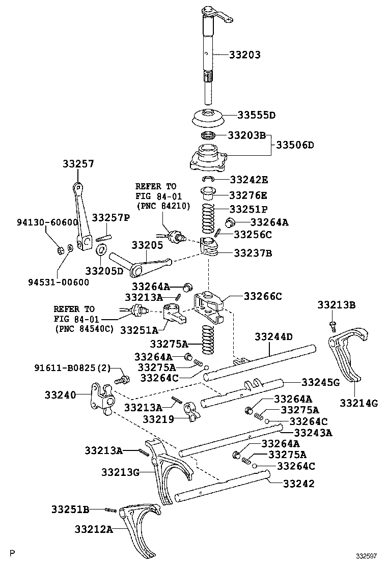 33253-37060 LEVER, SHIFT OUTER, NO.1 product image