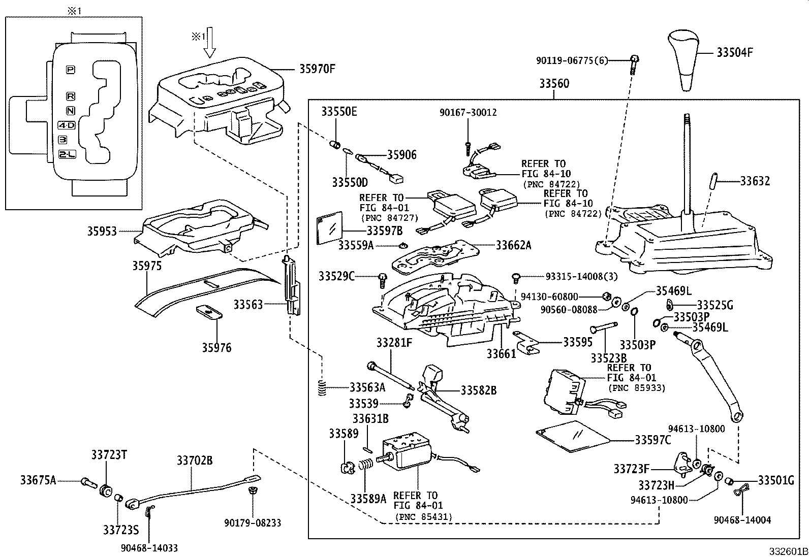 33504-60190-C0 KNOB SUB-ASSY, SHIFT LEVER product image