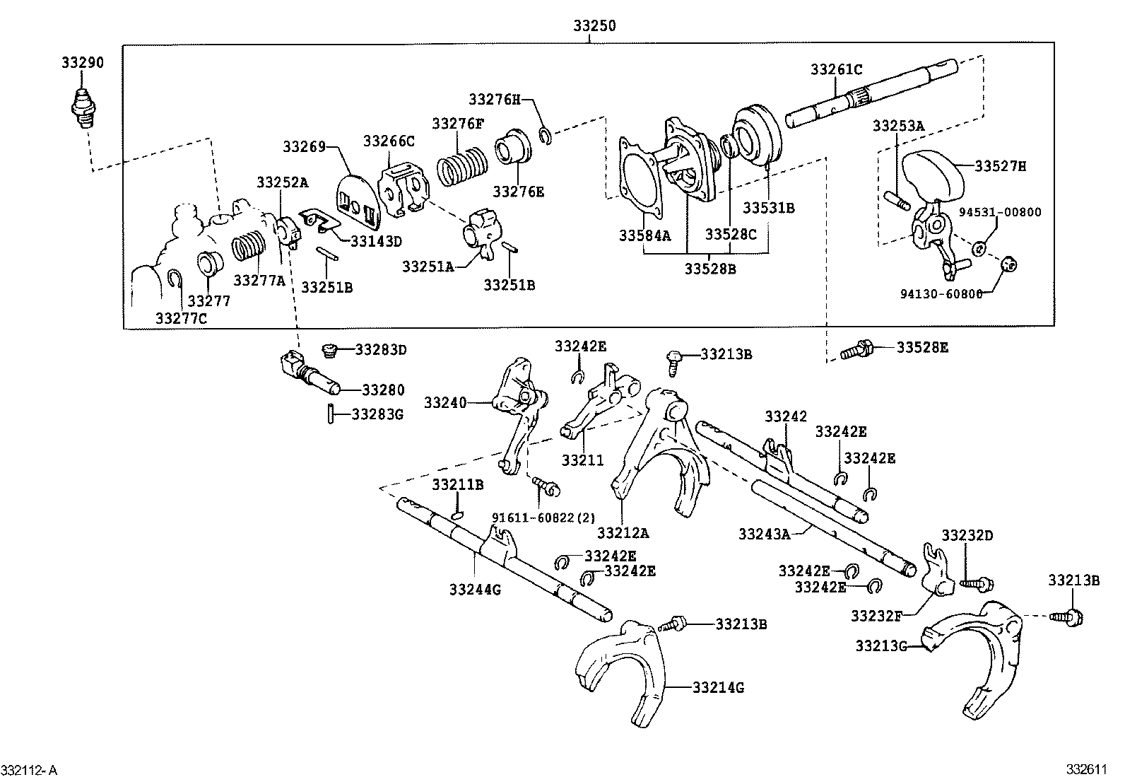 33261-42012 SHAFT, SHIFT & SELECT LEVER product image