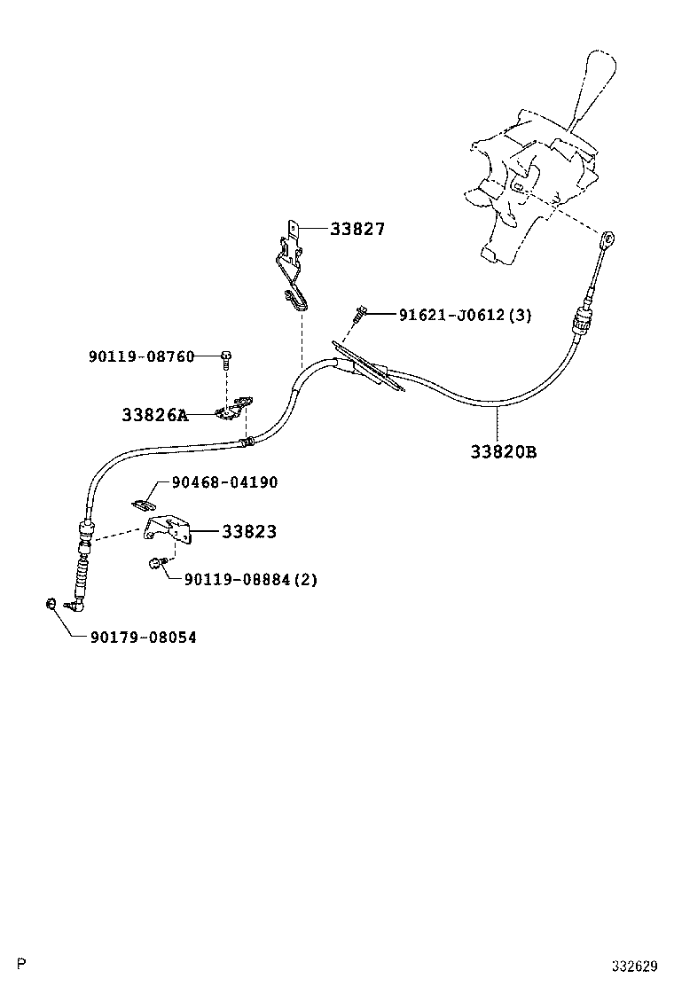 33504-48040-B0 KNOB SUB-ASSY, SHIFT LEVER product image