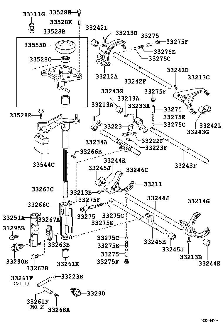 33261-20140 SHAFT, SHIFT & SELECT LEVER product image