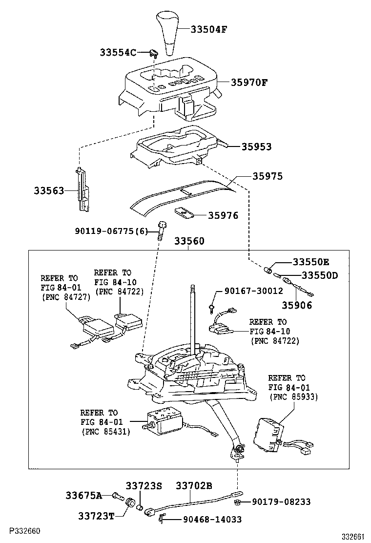 33504-60180-C0 KNOB SUB-ASSY, SHIFT LEVER product image