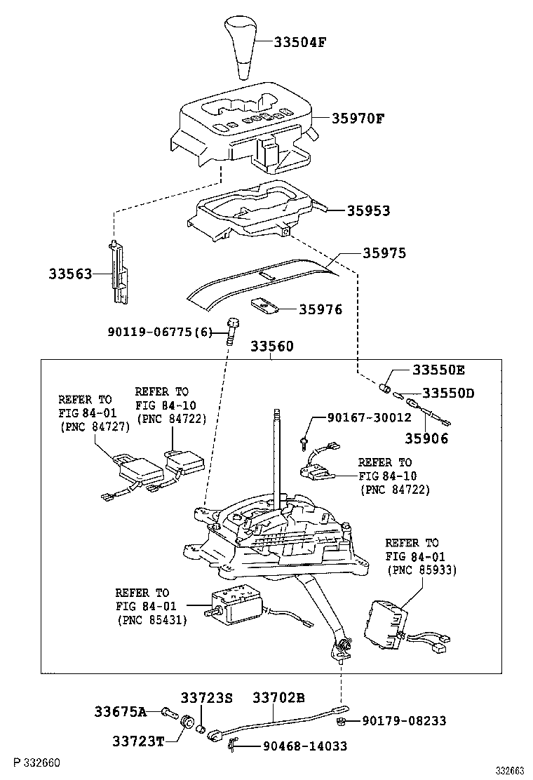 33530-60370 LEVER ASSY, SHIFT (FOR FLOOR SHIFT) product image