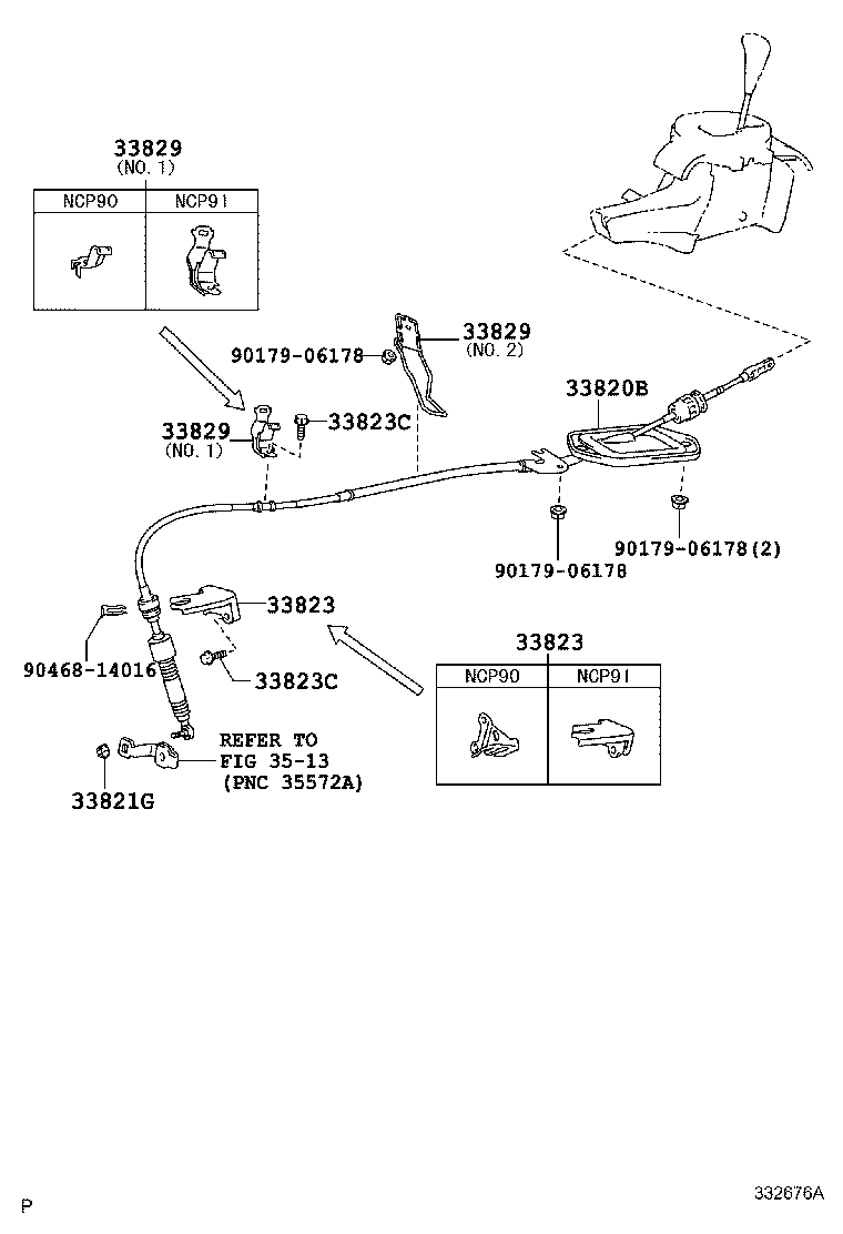 33504-52090-B0 KNOB SUB-ASSY, SHIFT LEVER product image