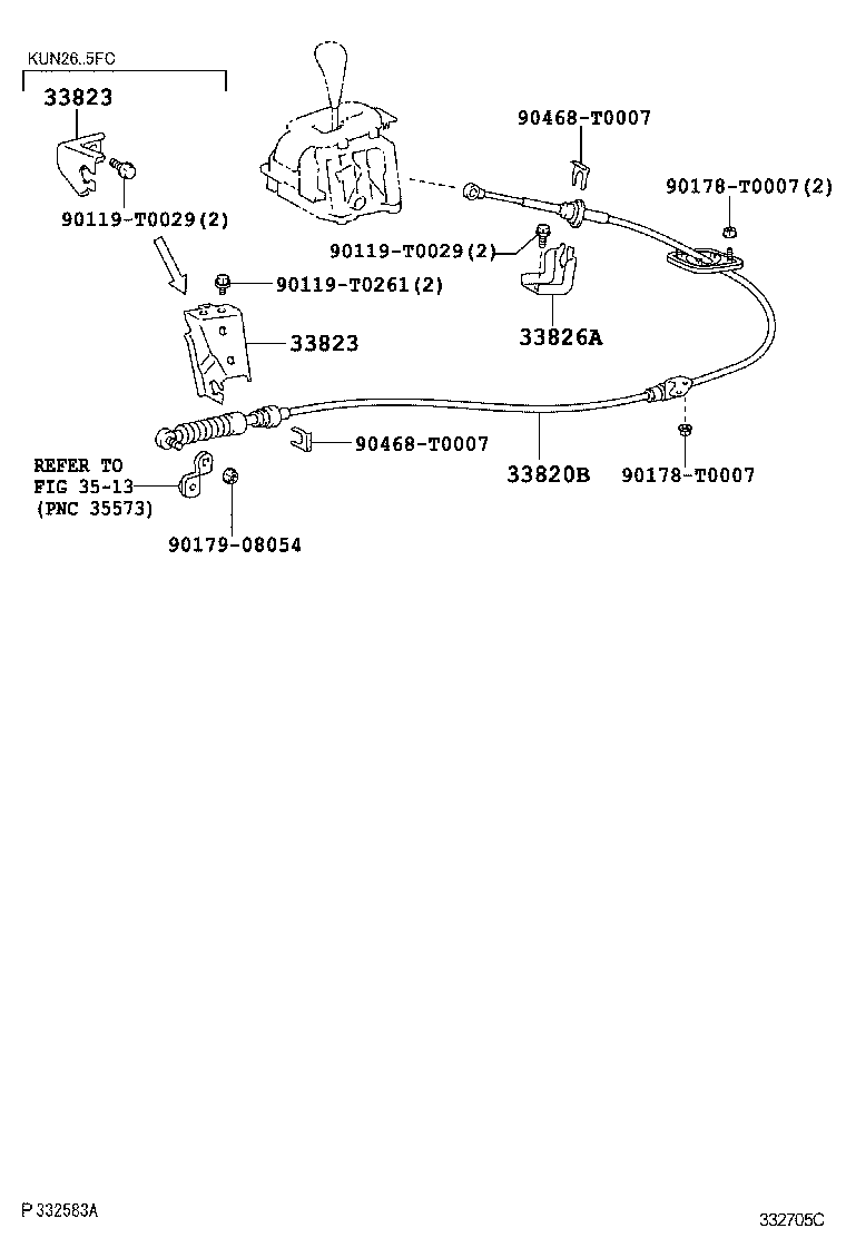 33530-0K030 LEVER ASSY, SHIFT (FOR FLOOR SHIFT) product image