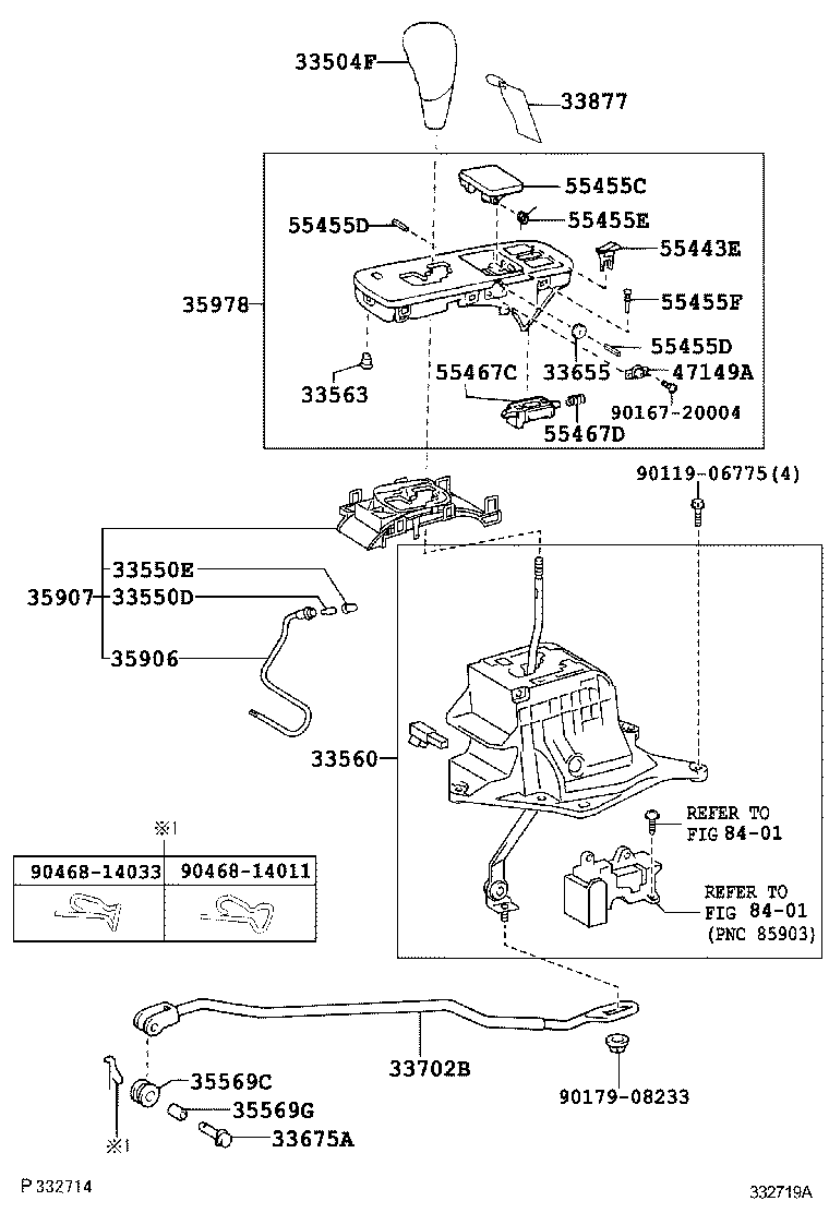 33560-24010 UNIT ASSY, SHIFT LOCK CONTROL product image