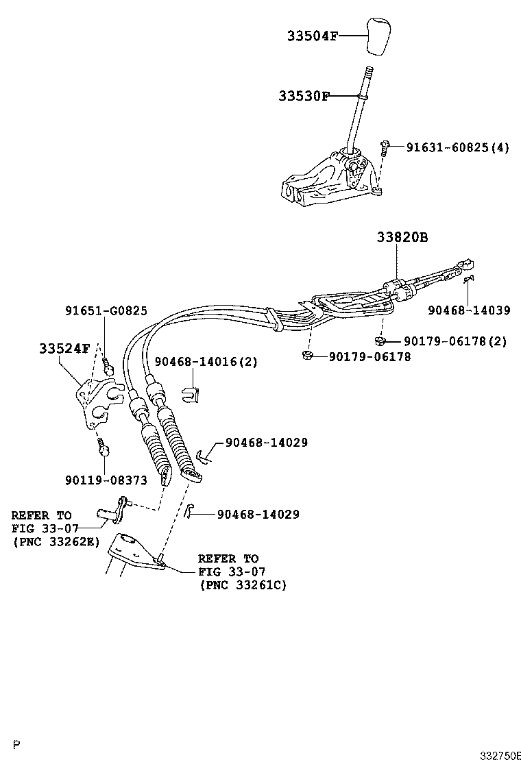 Toyota 33530-0D070 LEVER ASSY, SHIFT (FOR FLOOR SHIFT)