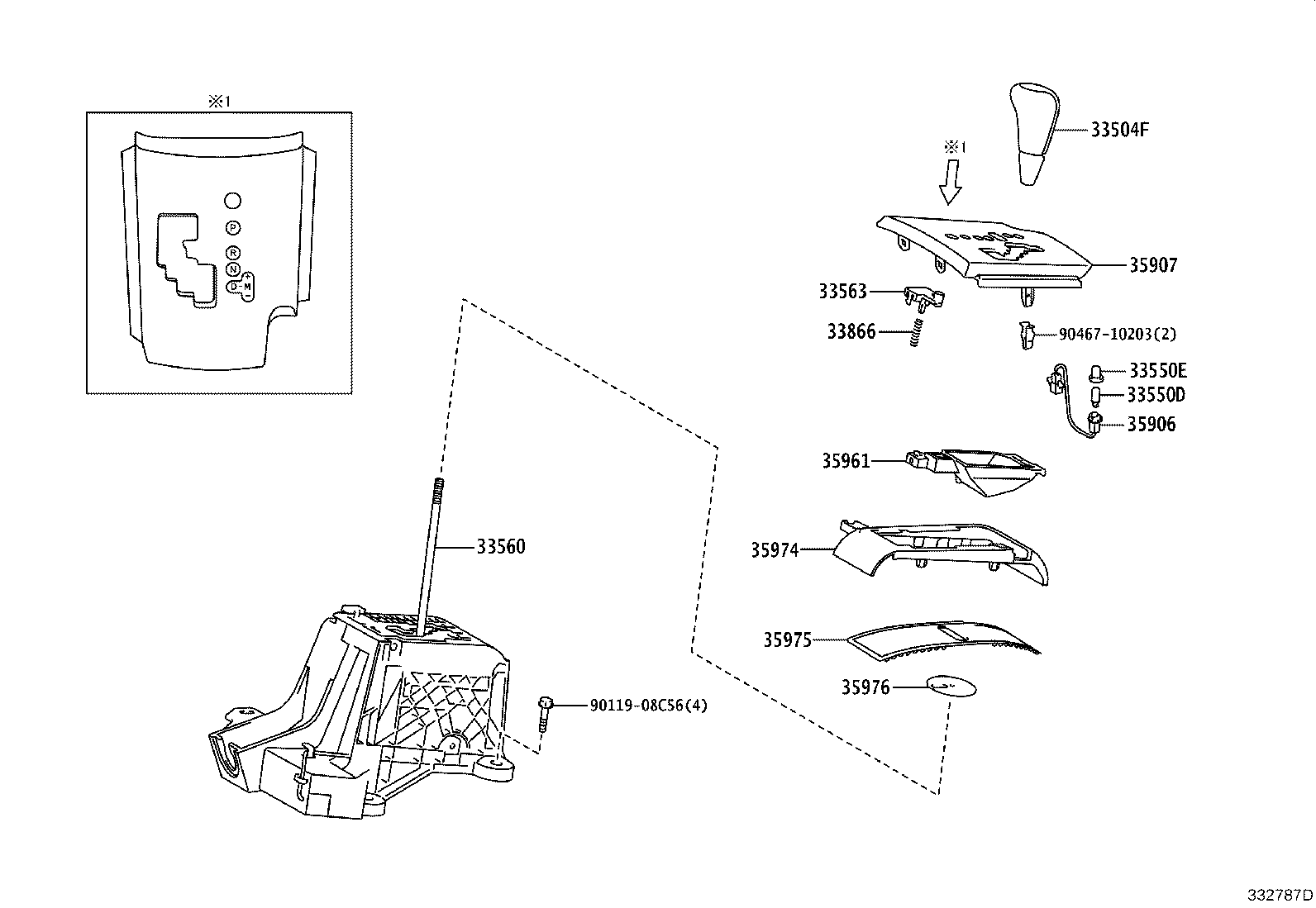 33530-42072 LEVER ASSY, SHIFT (FOR FLOOR SHIFT) product image
