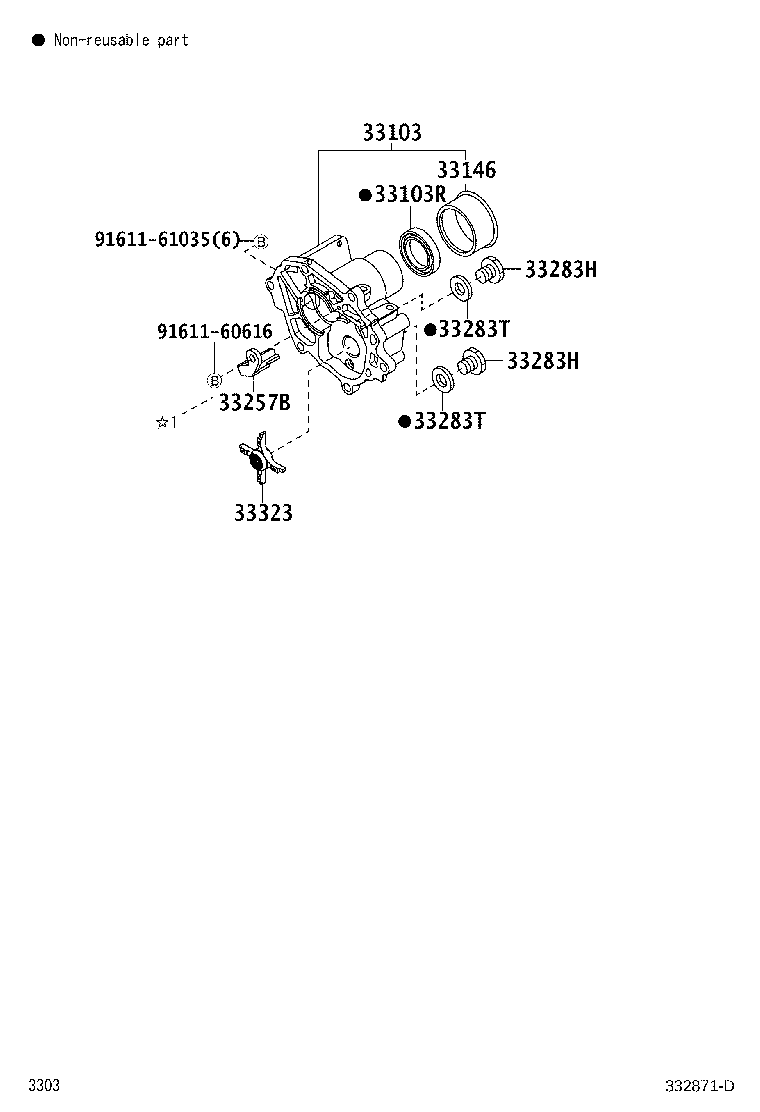 33103-87401 HOUSING SUB-ASSY, EXTENSION(MTM) product image