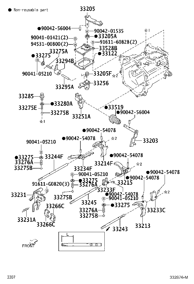 Toyota 33213-B4010 FORK, 3RD & 4TH SHIFT