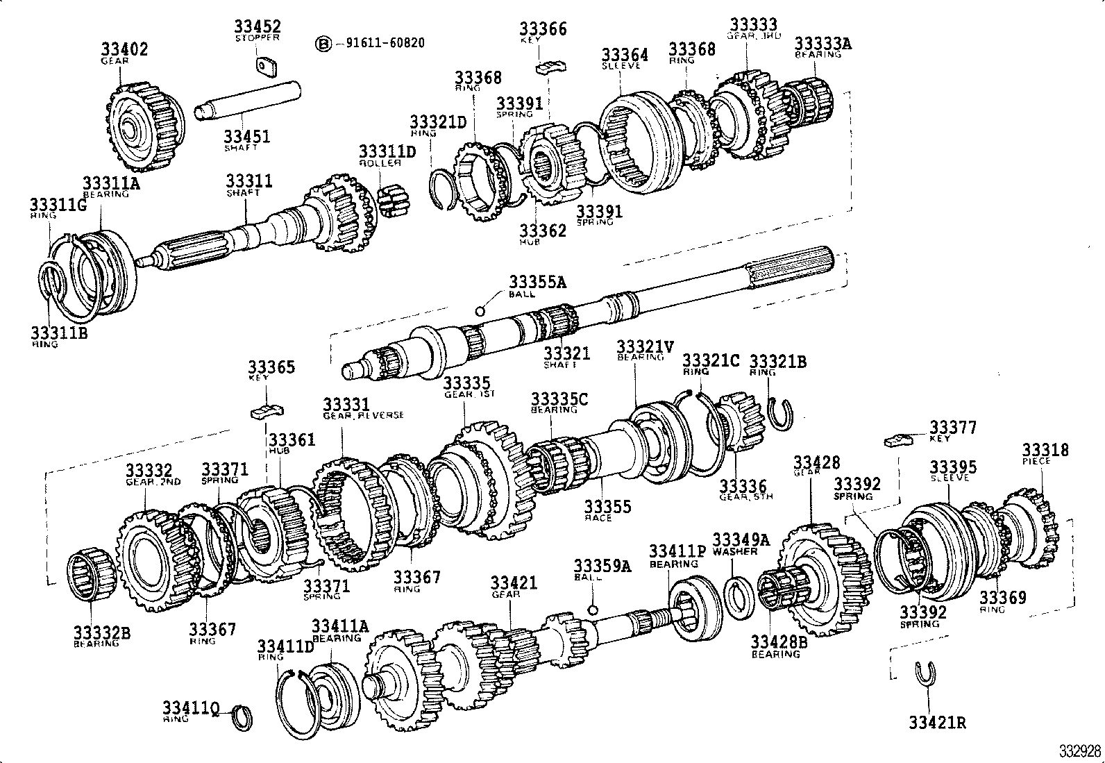 33369-35010 RING, SYNCHRONIZER, NO.3 product image