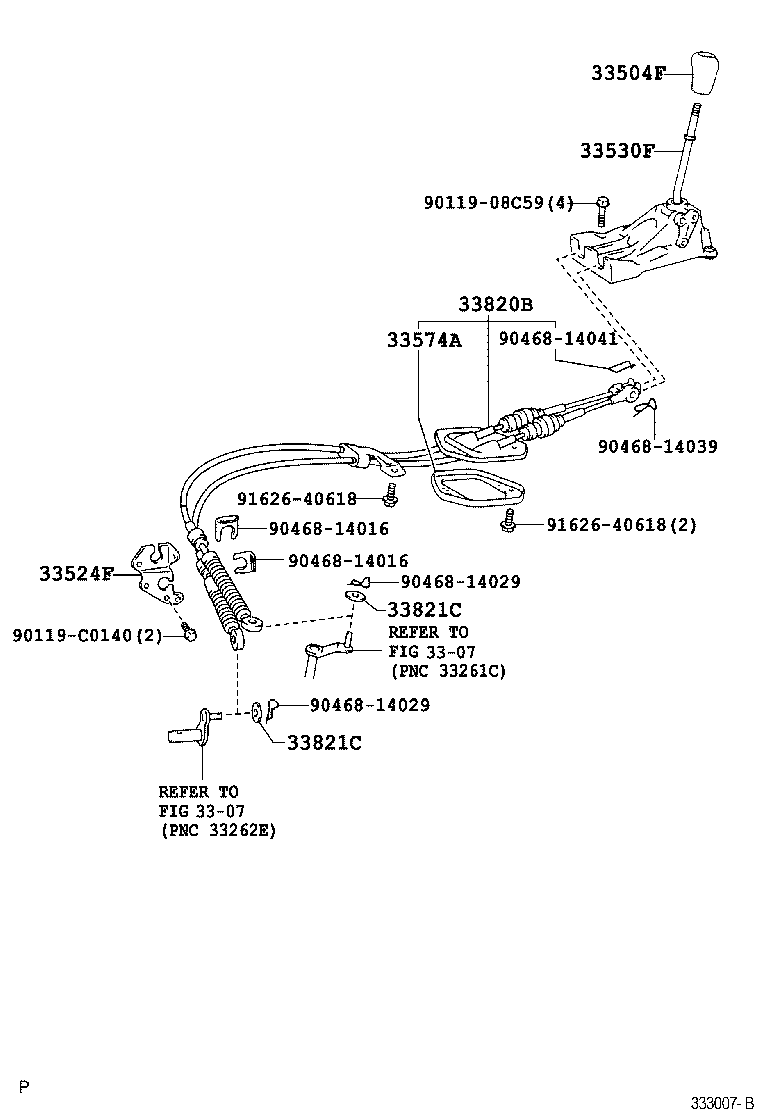 33524-0D020 BRACKET, CONTROL CABLE product image
