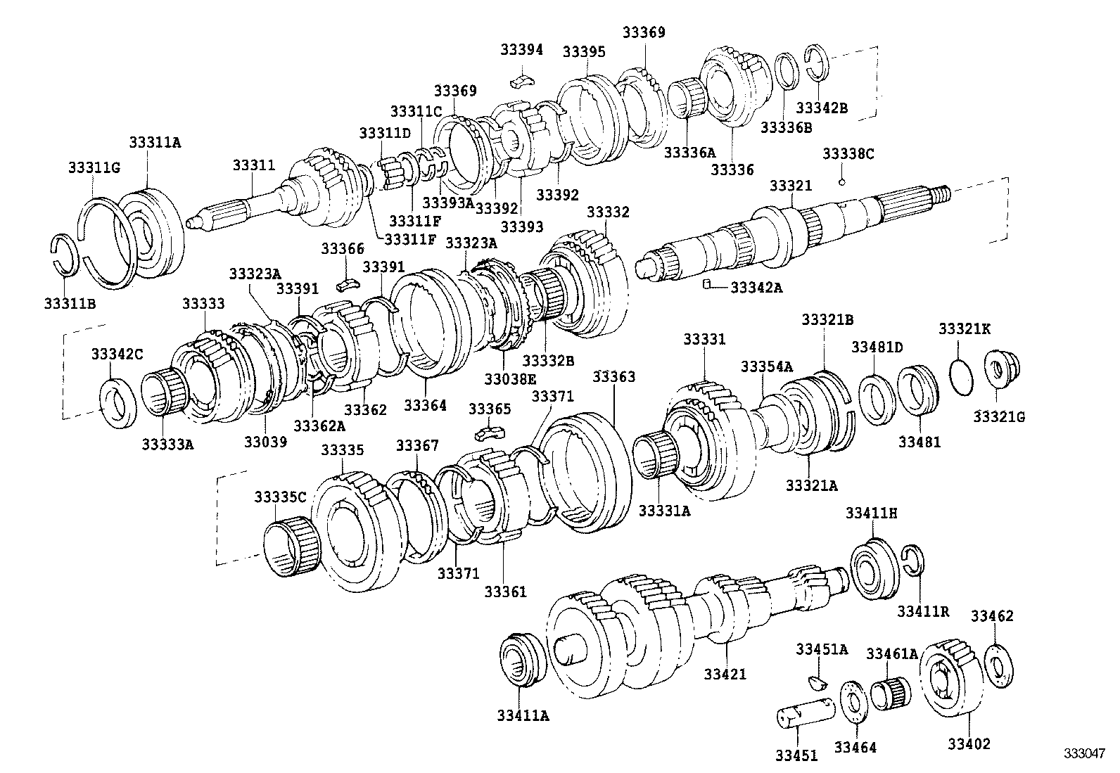 33424-37010 GEAR, 2ND product image