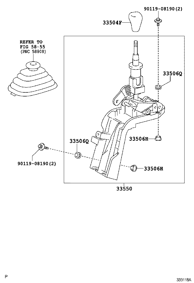 33828-37120 BRACKET, TRANSMISSION CONTROL CABLE product image
