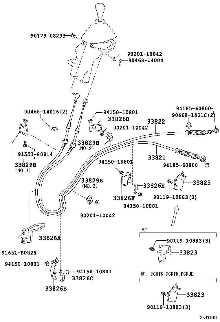 33828-37120 BRACKET, TRANSMISSION CONTROL CABLE product image