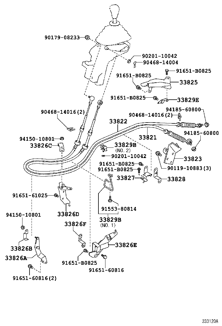 33828-37120 BRACKET, TRANSMISSION CONTROL CABLE product image
