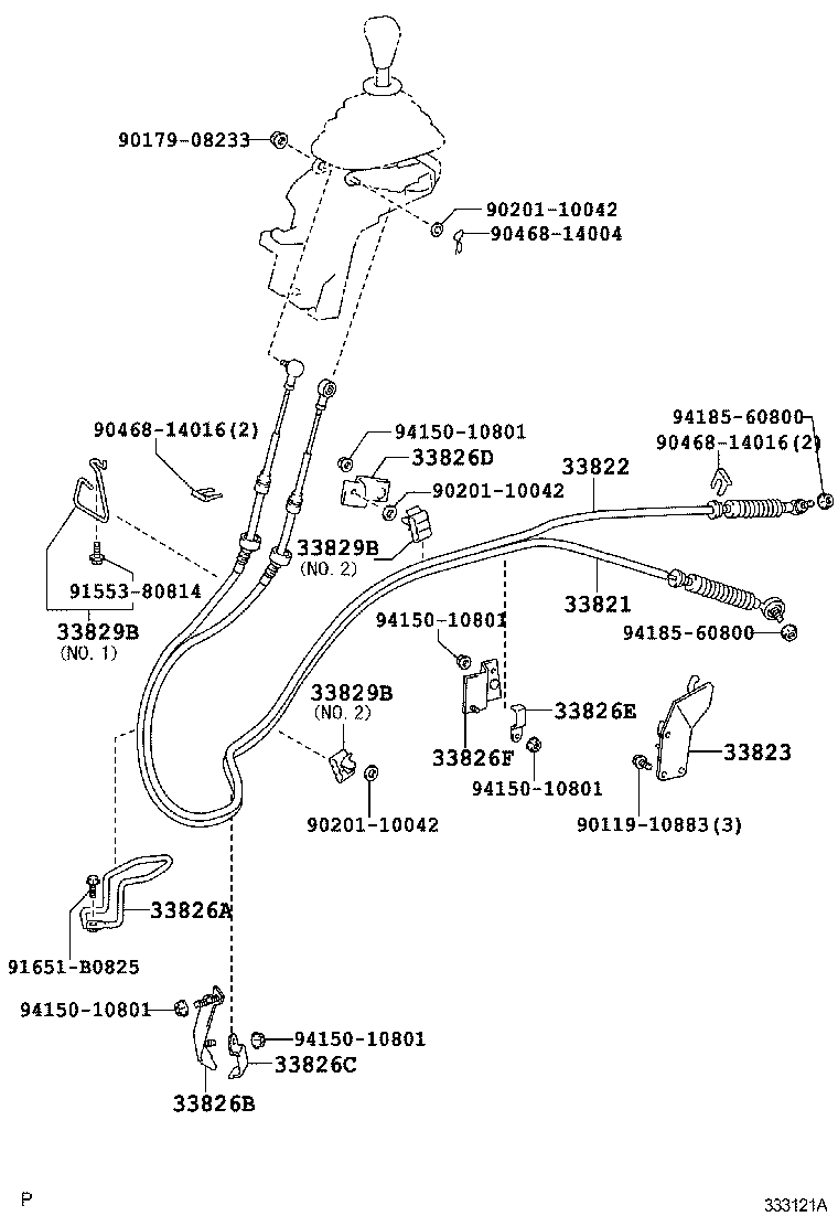 33830-37360 CABLE TRANSMISSION CONTROL SELECT (FOR FLOOR SHIFT) product image