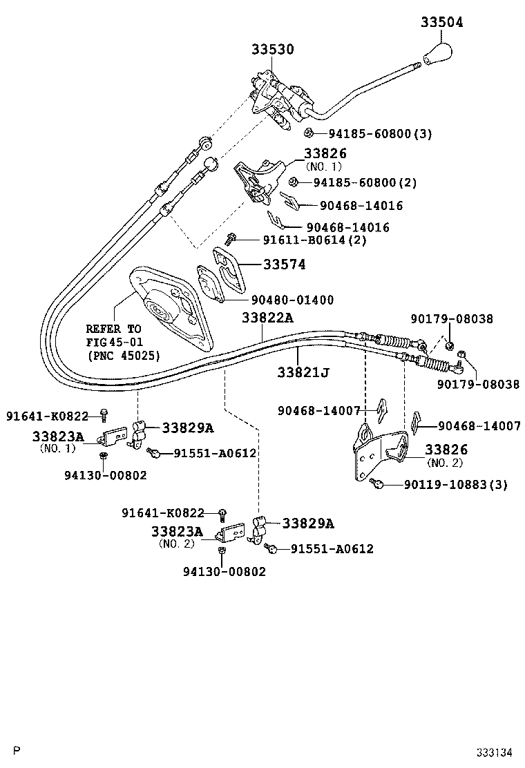 33055-37110 LEVER SUB-ASSY, SHIFT(FOR COLUMN SHIFT) product image