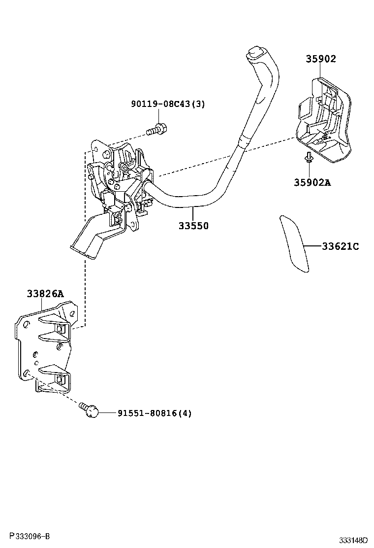 33826-37A60 BRACKET, TRANSMISSION CONTROL CABLE product image