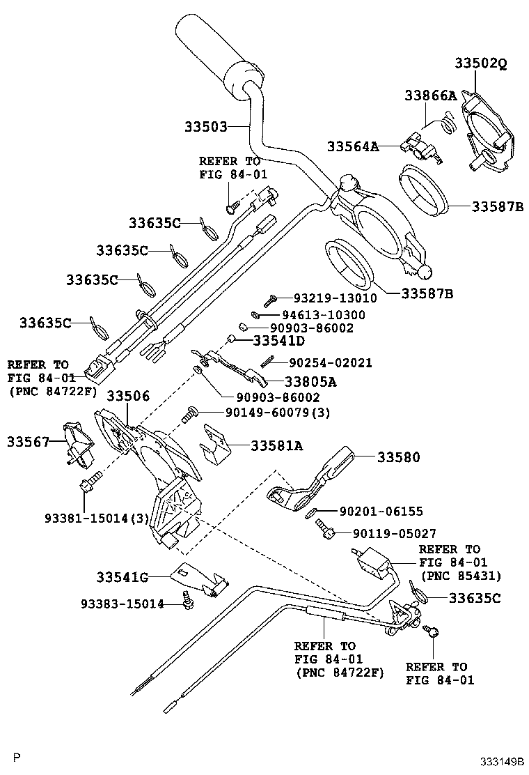 Toyota 33055-34010 LEVER SUB-ASSY, SHIFT(FOR COLUMN SHIFT)