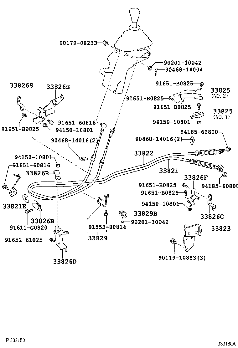 33823-37640 BRACKET, TRANSMISSION CONTROL CABLE, NO.1 product image