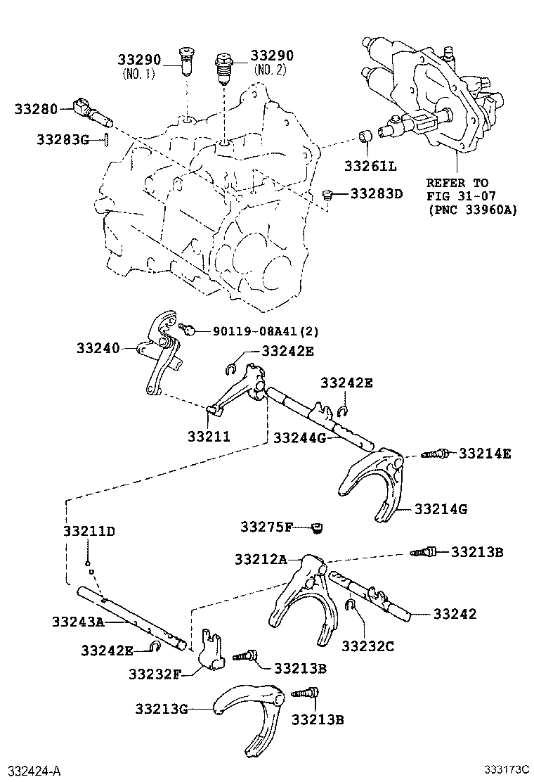 33233-20020 HEAD, GEAR SHIFT, NO.2 product image