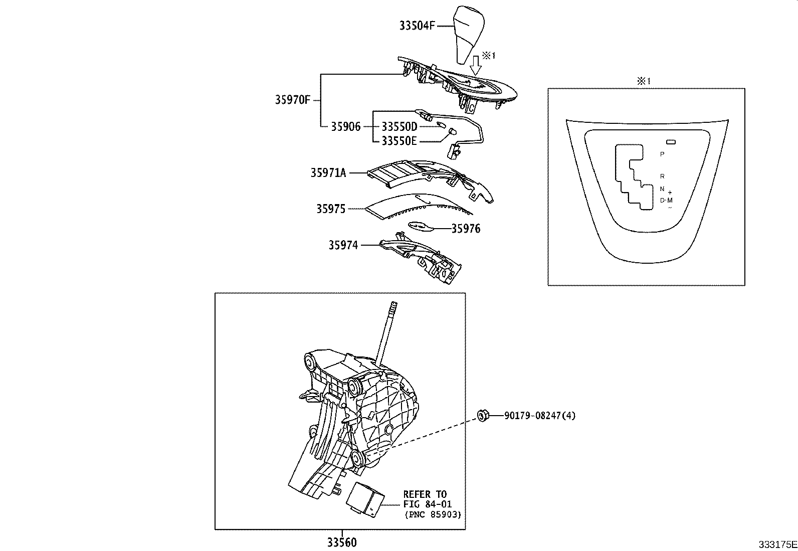 33560-12430 UNIT ASSY, SHIFT LOCK CONTROL product image