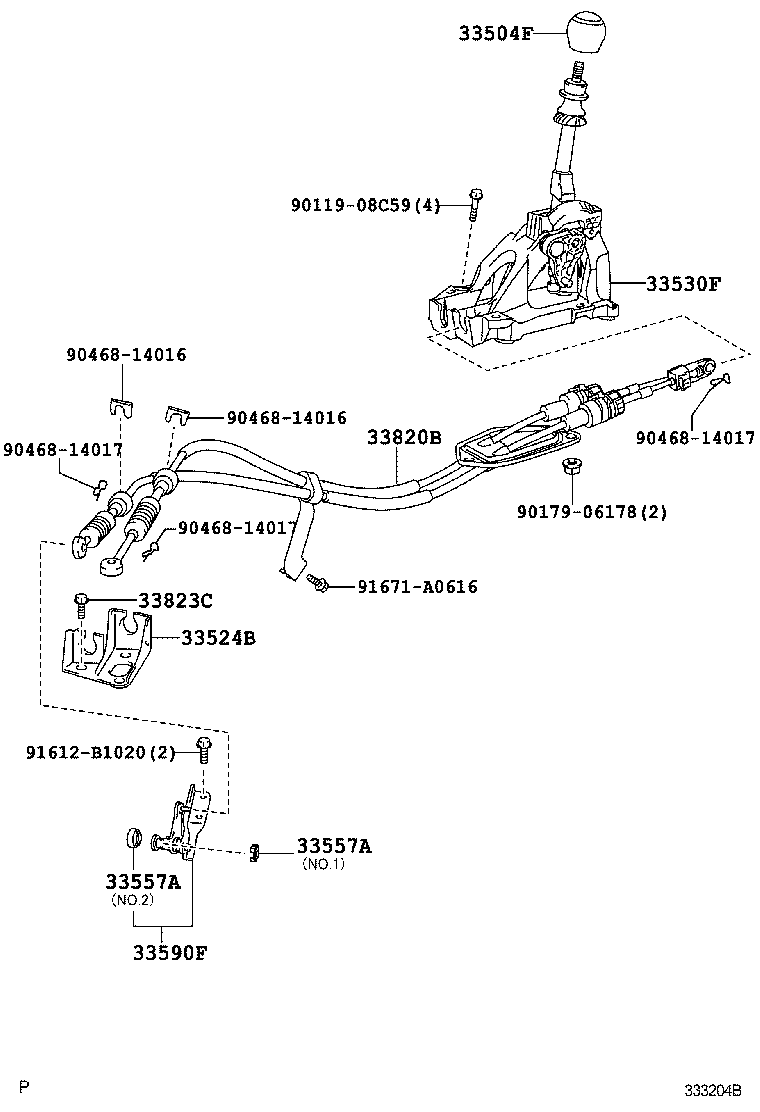 33524-12060 BRACKET, CONTROL LEVER HOUSING SUPPORT (FOR FLOOR SHIFT) product image