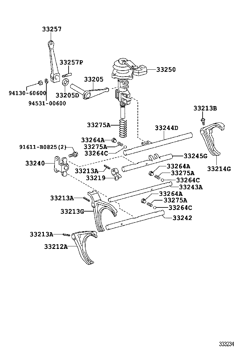 33253-37120 LEVER, SHIFT OUTER, NO.1 product image