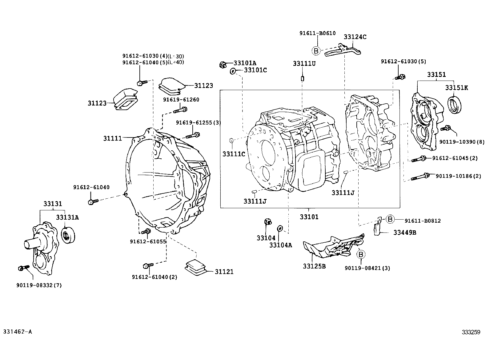 33017-36070 RETAINER, OUTPUT SHAFT REAR BEARING(MTM) product image