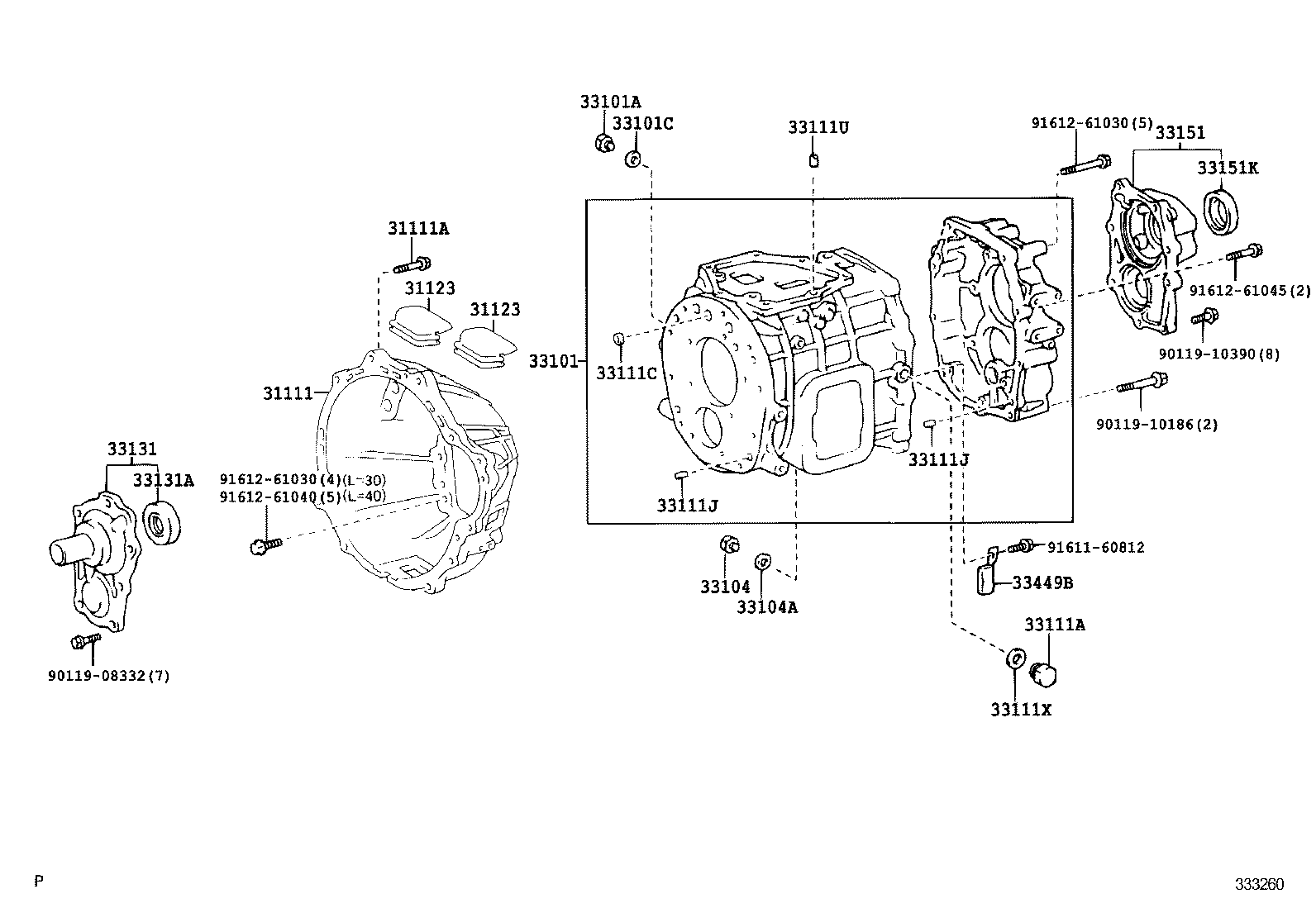 33017-36070 RETAINER, OUTPUT SHAFT REAR BEARING(MTM) product image