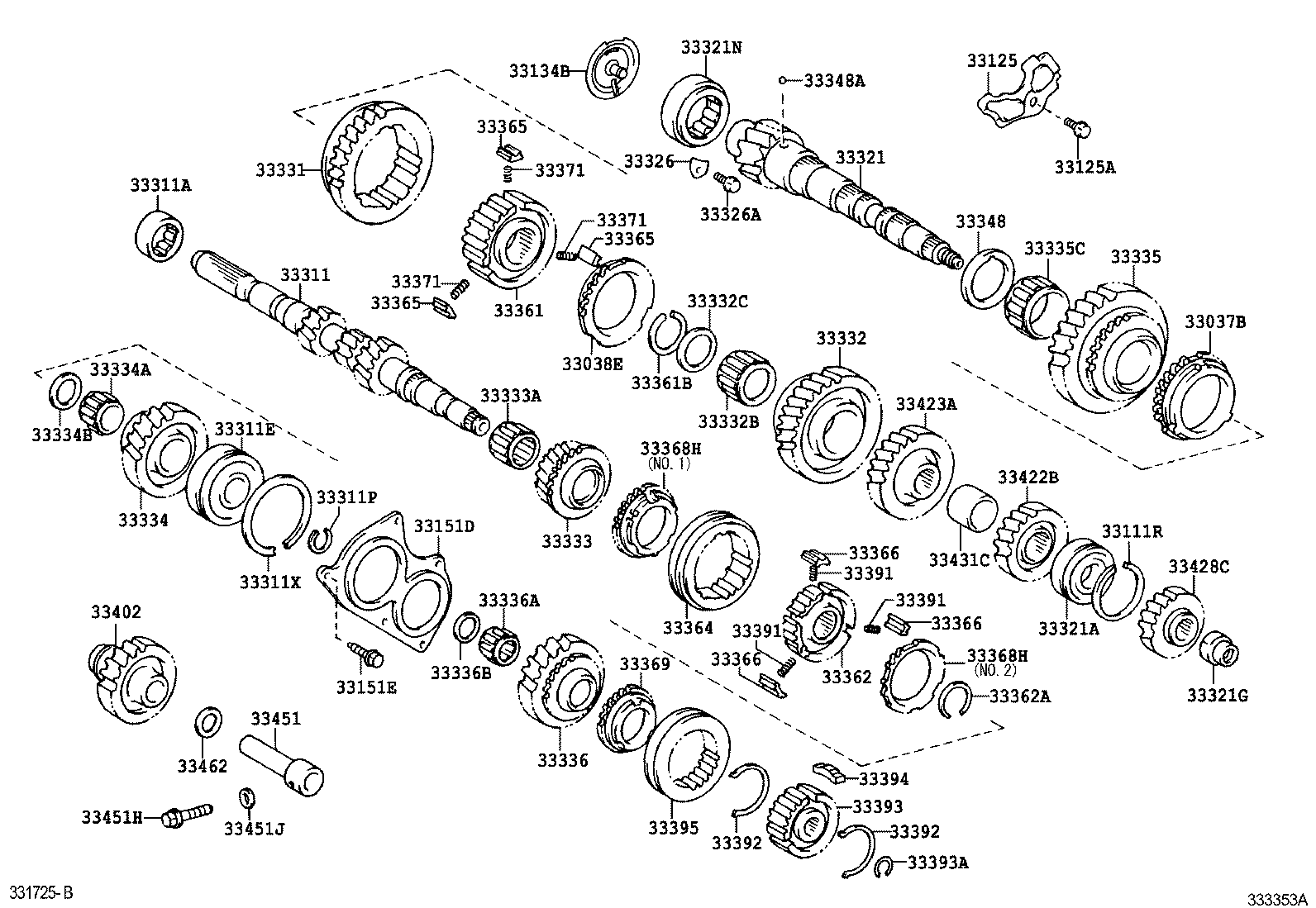 33037-02011 GEAR SUB-ASSY, 6TH product image
