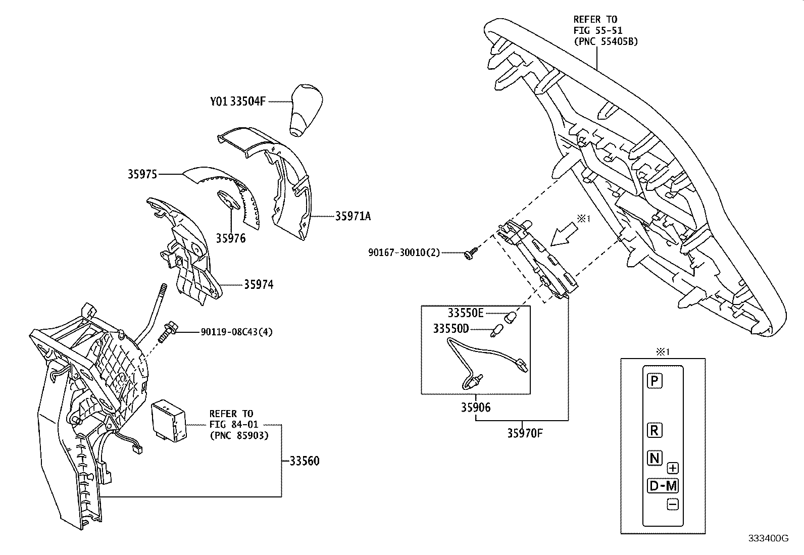 33504-28080-C0 KNOB SUB-ASSY, SHIFT LEVER product image