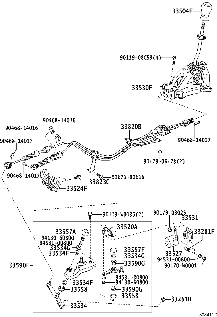 35907-12190 HOUSING SUB-ASSY, POSITION INDICATOR (FOR FLOOR SHIFT) product image
