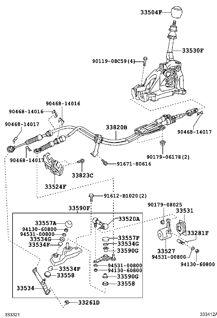 35907-12190 HOUSING SUB-ASSY, POSITION INDICATOR (FOR FLOOR SHIFT) product image