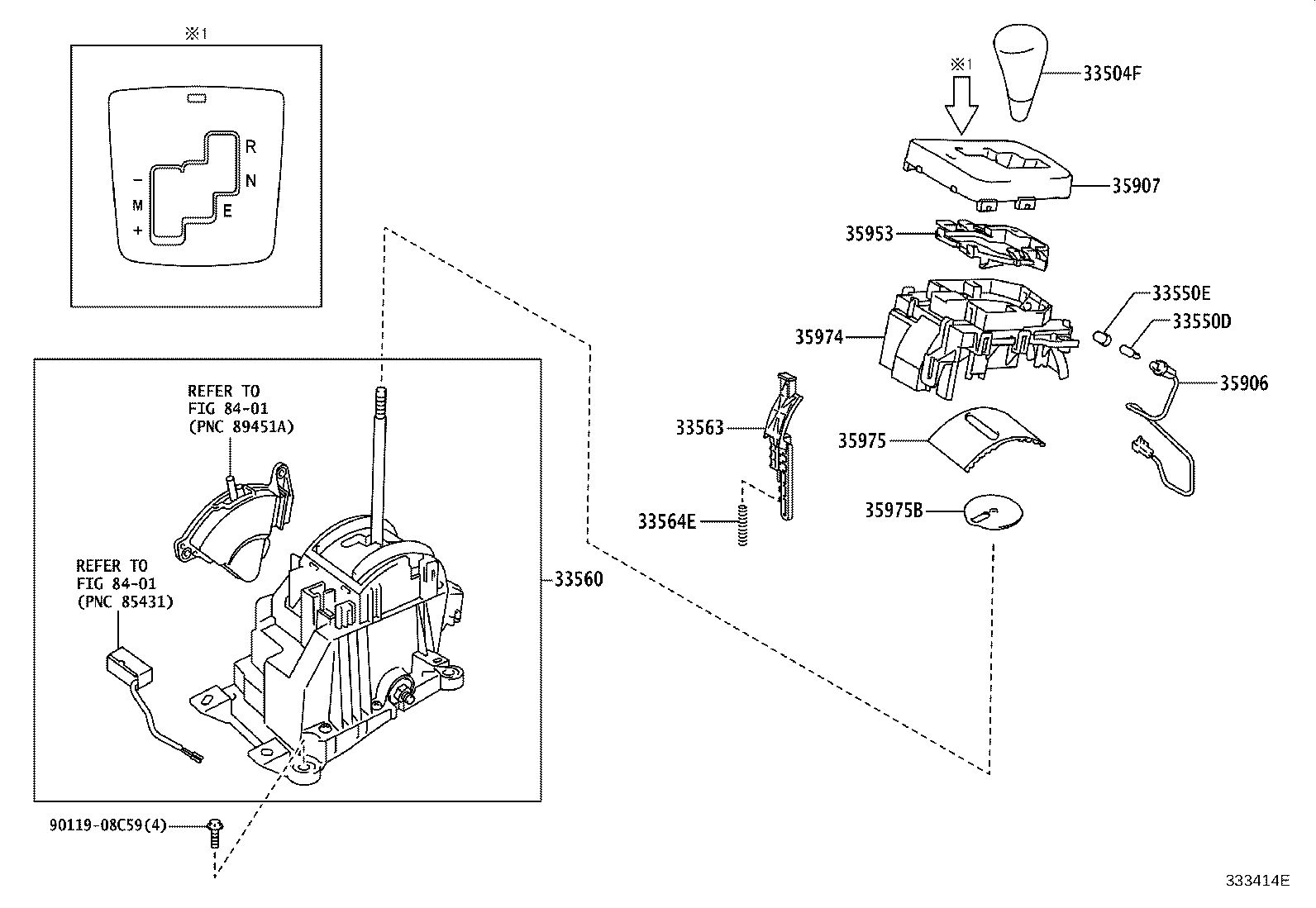 35907-12190 HOUSING SUB-ASSY, POSITION INDICATOR (FOR FLOOR SHIFT) product image
