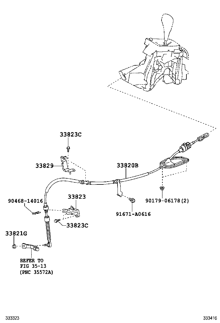 335A0-0D020 BRACKET ASSY, CONTROL CABLE product image