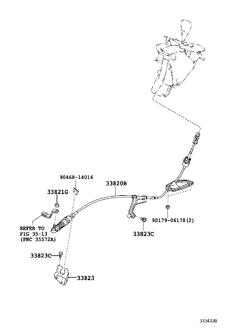 33820-12C80 CABLE ASSY, TRANSMISSION CONTROL product image