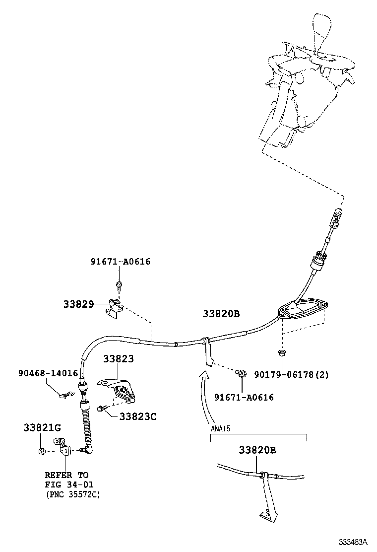 33504-28040-C3 KNOB SUB-ASSY, SHIFT LEVER product image