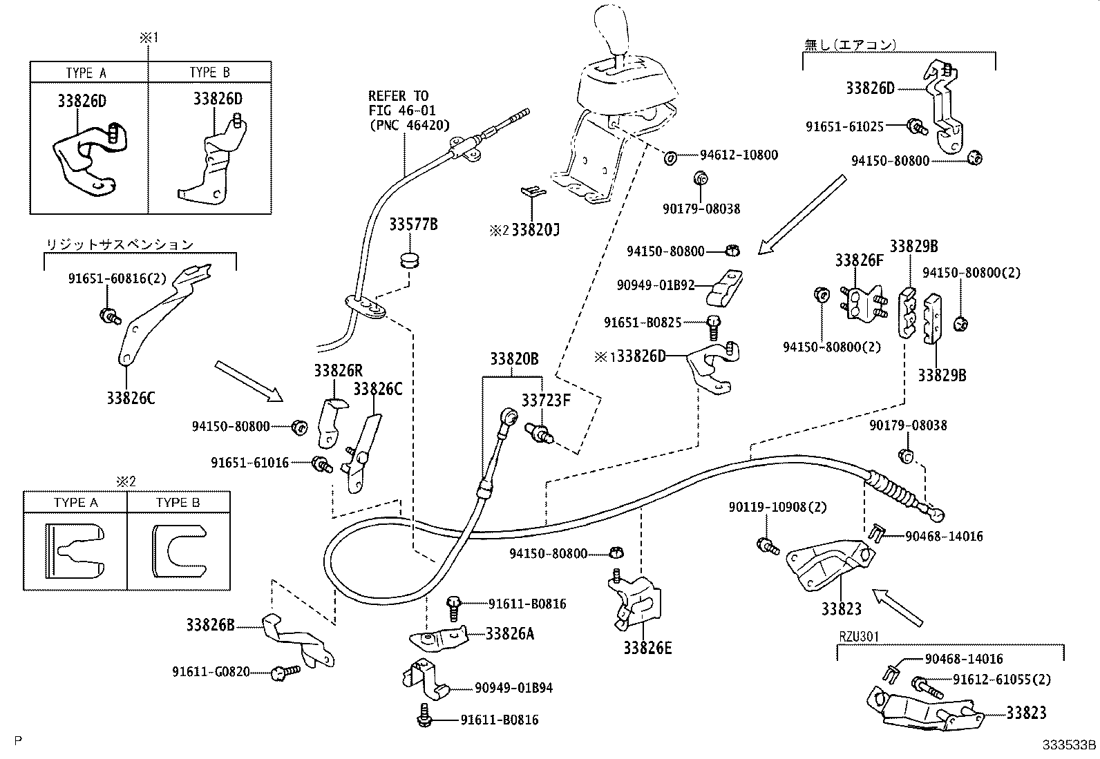 33820-37765 CABLE TRANSMISSION CONTROL SHIFT (FOR FLOOR SHIFT) product image