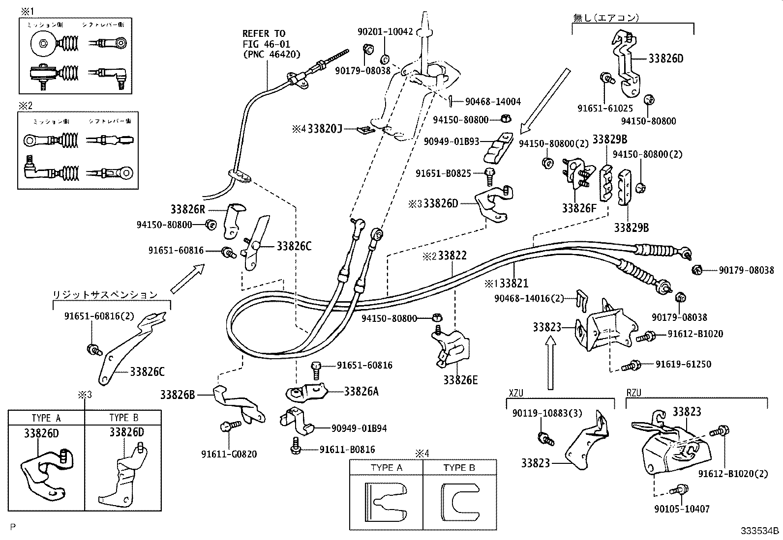 33820-37765 CABLE TRANSMISSION CONTROL SHIFT (FOR FLOOR SHIFT) product image