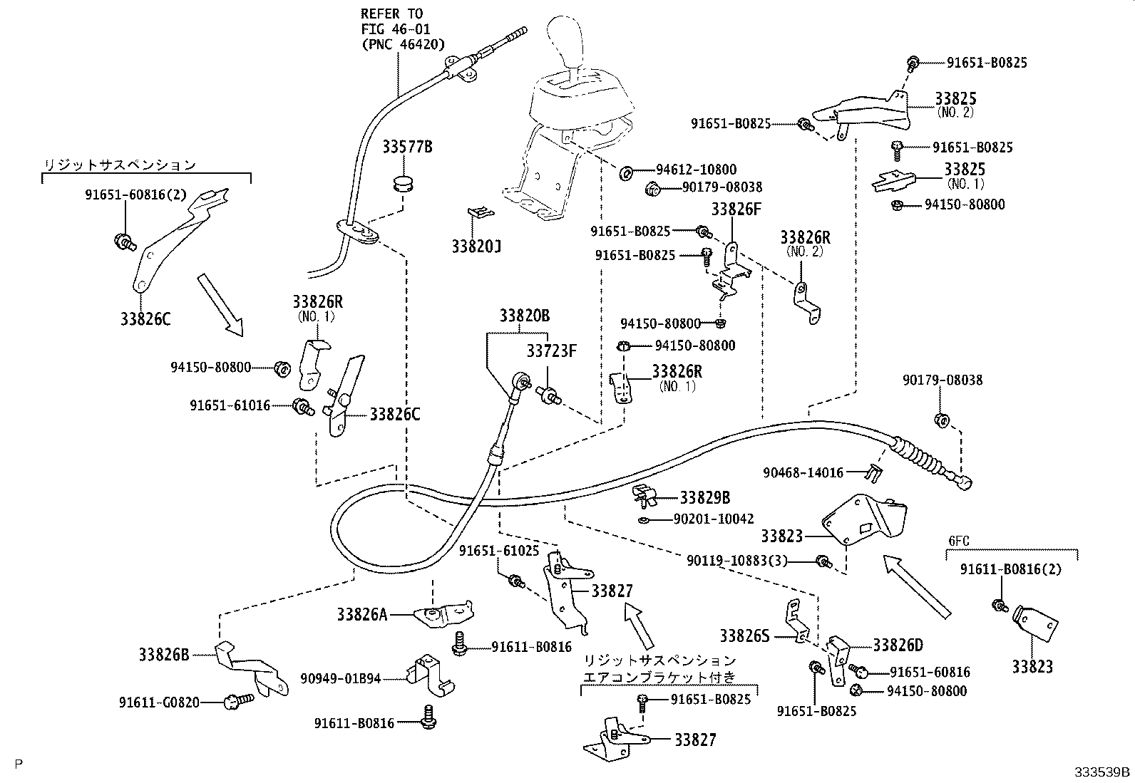 33820-37765 CABLE TRANSMISSION CONTROL SHIFT (FOR FLOOR SHIFT) product image