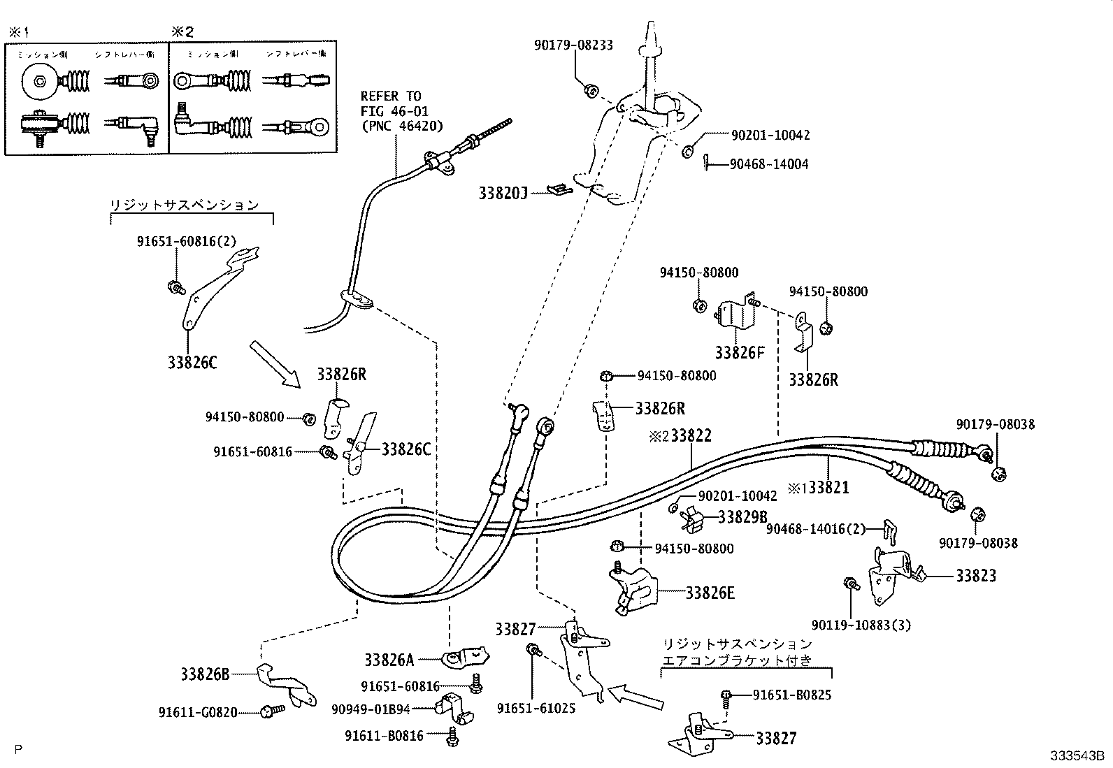 33820-37765 CABLE TRANSMISSION CONTROL SHIFT (FOR FLOOR SHIFT) product image
