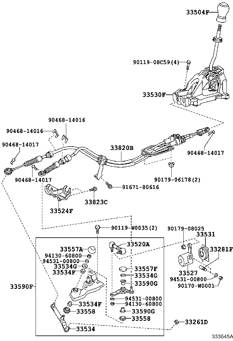 35907-12190 HOUSING SUB-ASSY, POSITION INDICATOR (FOR FLOOR SHIFT) product image
