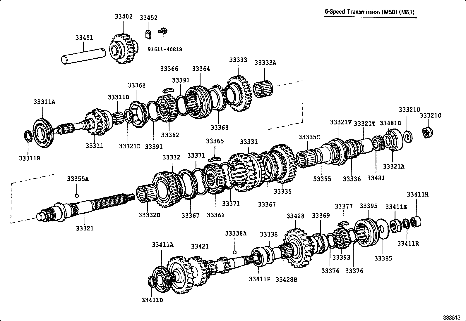 33333-36030 GEAR, 3RD product image
