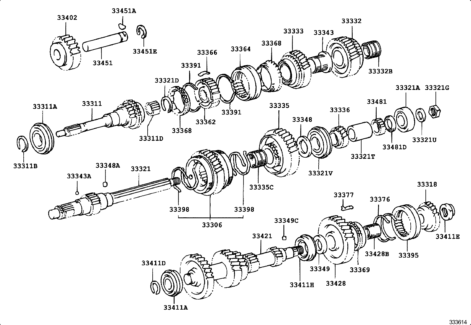 33333-36030 GEAR, 3RD product image