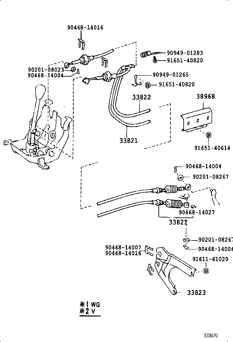 33822-27170 CABLE TRANSMISSION CONTROL SELECT (FOR FLOOR SHIFT) product image