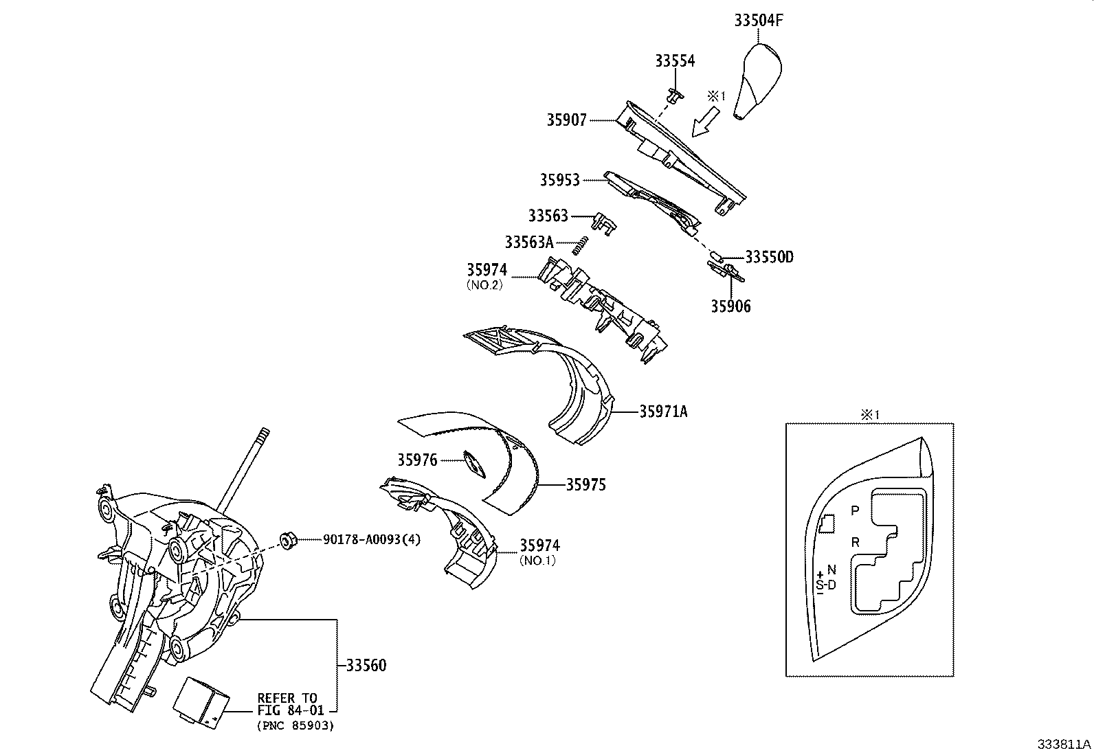 Toyota 33560-0T021 UNIT ASSY, SHIFT LOCK CONTROL
