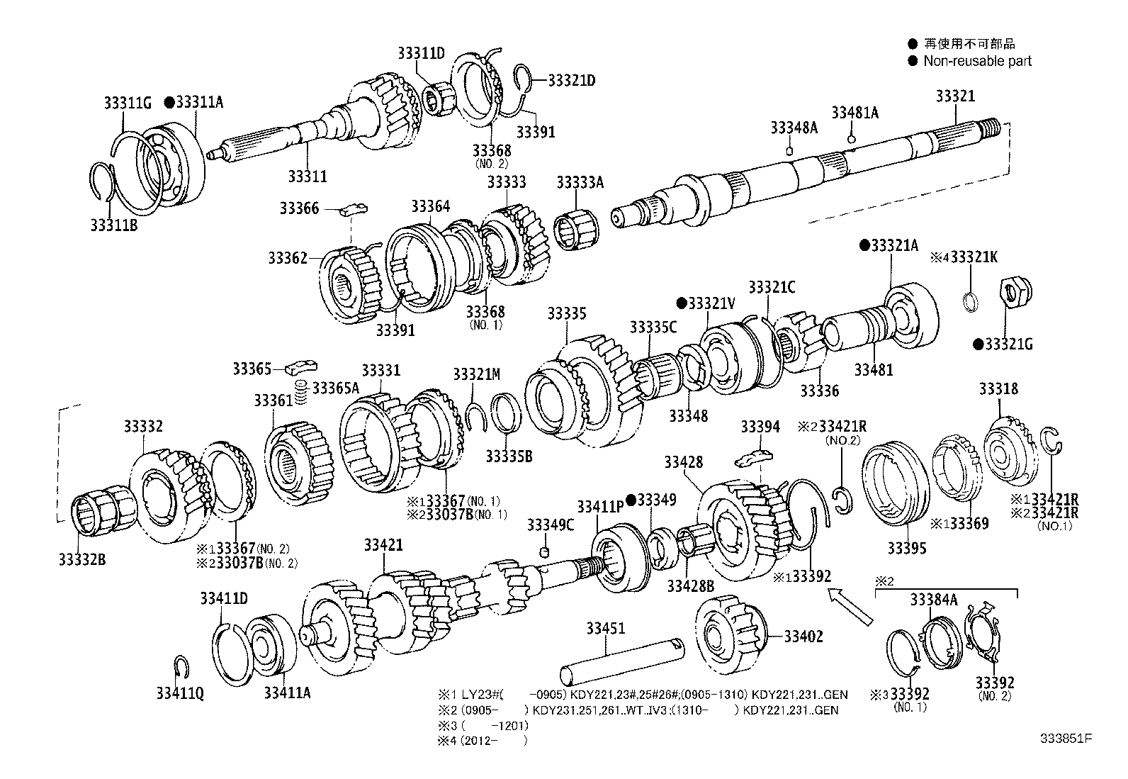 33336-25030 GEAR, 5TH product image