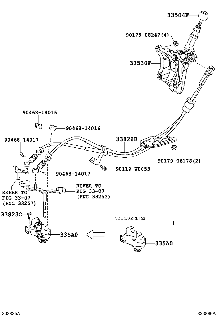 33530-02200 LEVER ASSY, SHIFT (FOR FLOOR SHIFT) product image